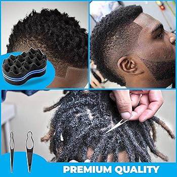 Premium Hair Sponge for Dreads medium size red