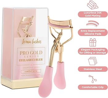 Professional Eyelash Curler With Extra Silicone Pad black, white and pink
