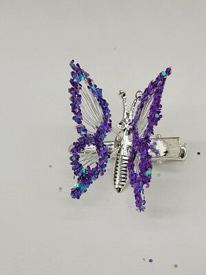 Purple Collection Butterfly Hair Clips