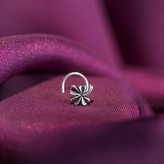 Purple Collection Leaf Nose Studs