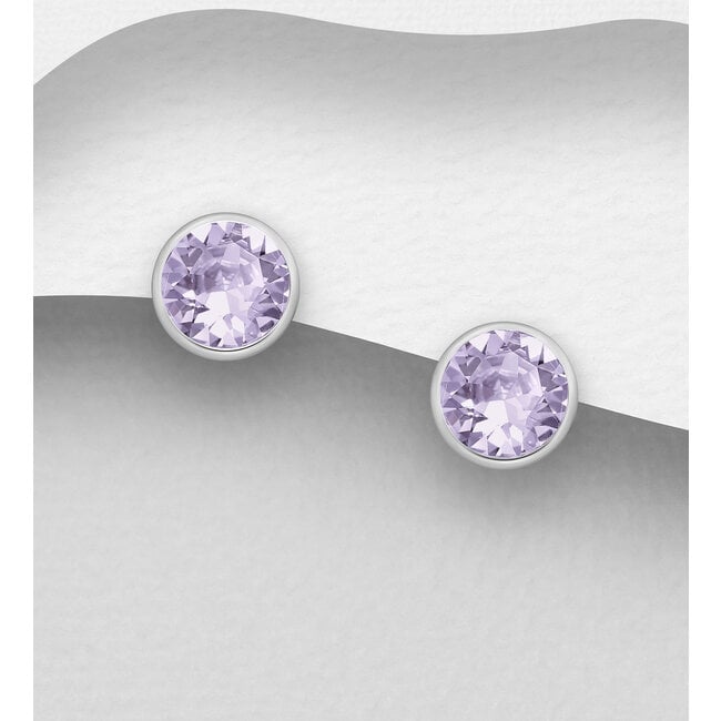 Purple Collection Sterling Nose Studs