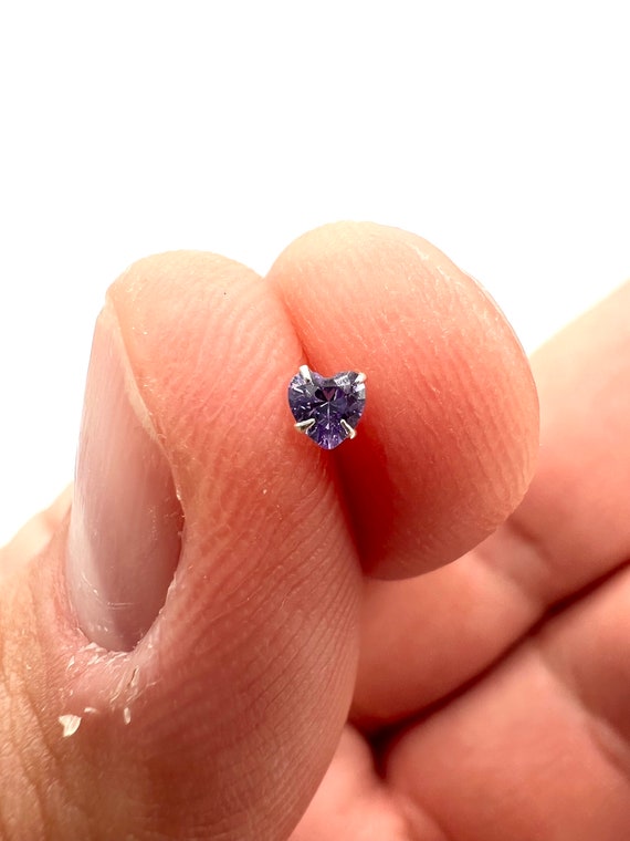 Purple Collection Sterling Nose Studs