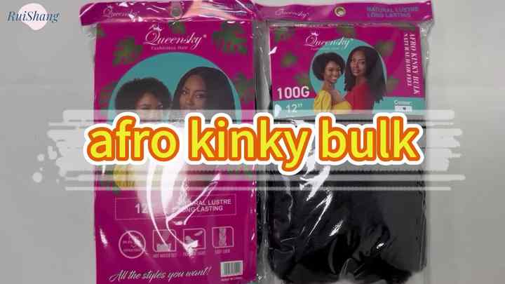 Queensky Afro Kinky Bulk Hair