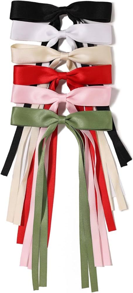 Pastel Assorted Ribbon Bow Hair Clips
