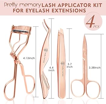 Rose Gold Eyelash Applicator pink,purple,black pink and white purple and silver and light blue