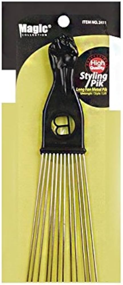 Selcessories Extra Large Afro Hair Pick Metal Fist Pik