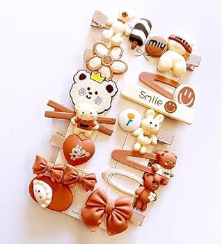 Sequin Bear Hair Clip Set
