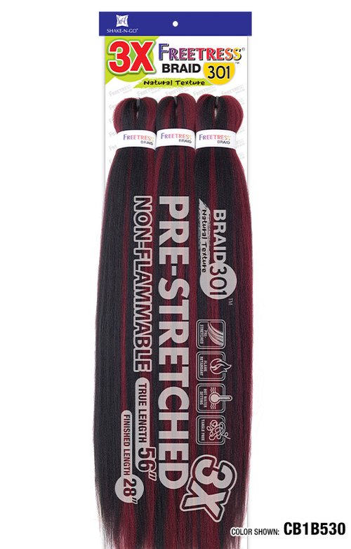 Shake-N-Go FreeTress 3X Braid 301 28" Pre-Stretched (FLAMINGO)