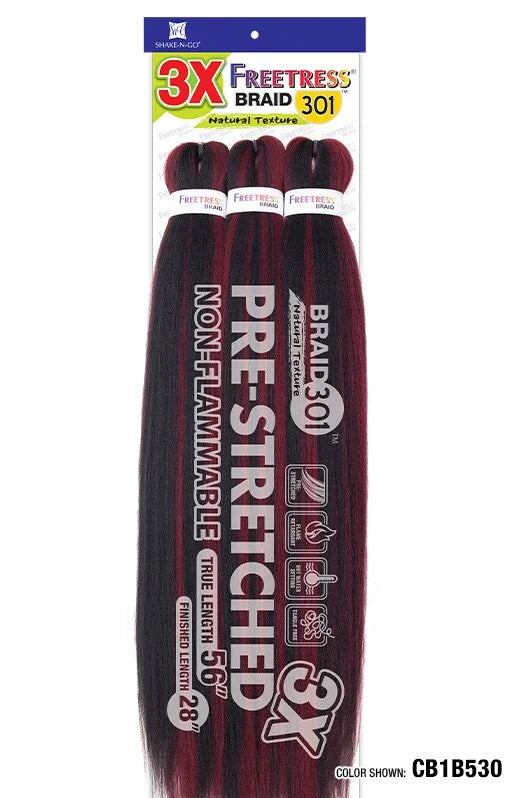 Shake-N-Go Free Tress 3X Pre-Stretched Braid 301 - 1B