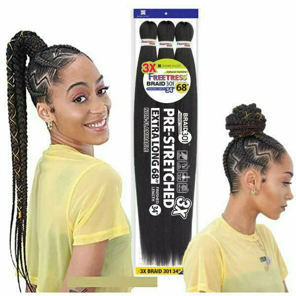 Shake-N-Go FreeTress 3X Pre-Stretched Braid 301 28"