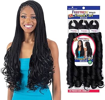 Shake-N-Go Freetress Braid 3X French Curl 22 - 1B Off Black