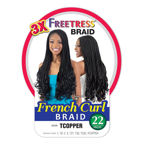 Shake-N-Go Freetress Braid 3X French Curl 22 - 1B Off Black