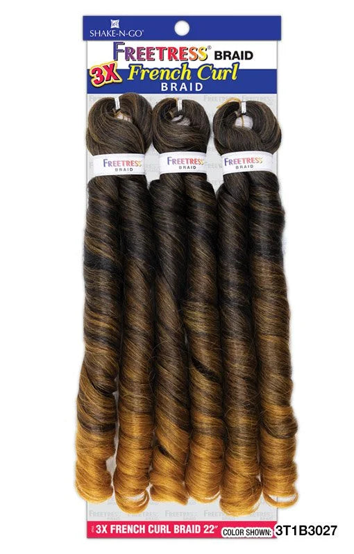 Shake-N-Go Freetress Braid 3X French Curl 22 - Color 130
