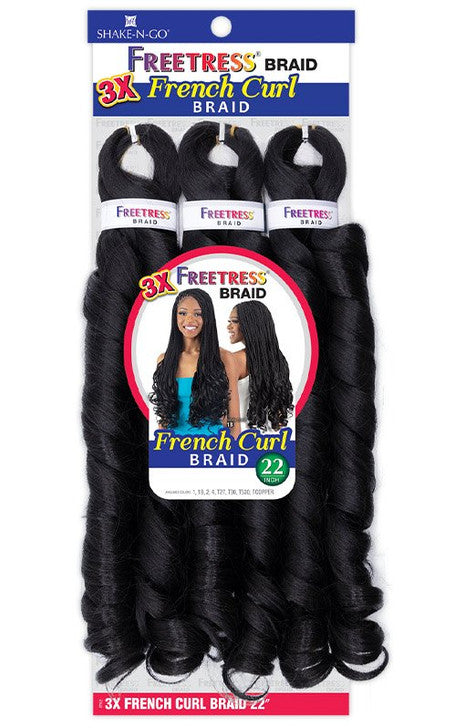 Shake-N-Go Freetress Braid 3X French Curl 22 - Color 130