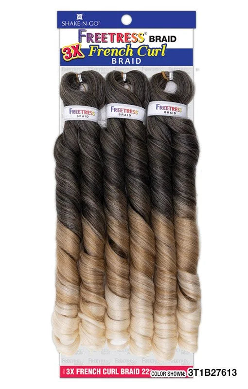 Shake-N-Go Freetress Braid 3X French Curl 22 - Color 130