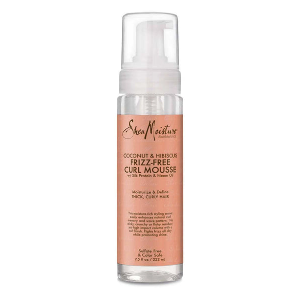 SheaMoisture Frizz-Free Curl Mousse Coconut & Hibiscus, 7.5 OZ