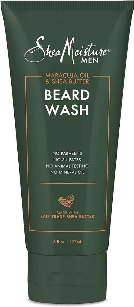 SheaMoisture Men Beard Wash 6 Oz Maracuja Oil & Shea Butter