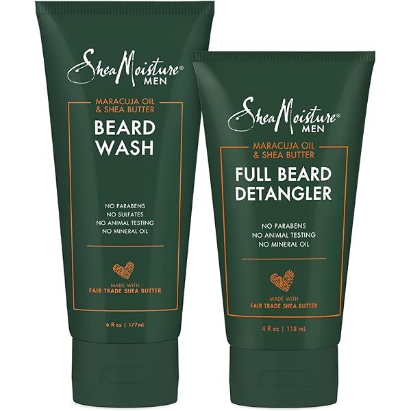 SheaMoisture Men Beard Wash 6 Oz Maracuja Oil & Shea Butter