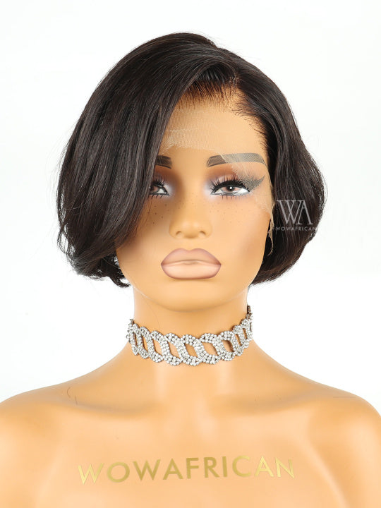 Short Black Lace Front Wig