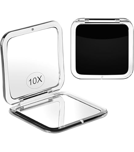 Square Black Compact Mirror