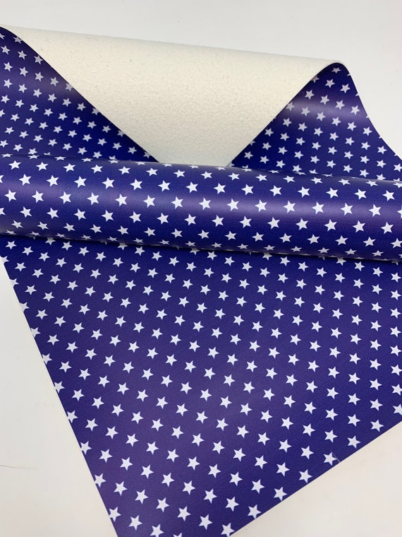 White Star Pattern Hair Bow