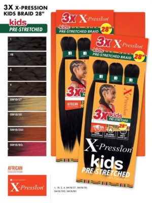 X-Pression Kids Pre-Stretched Braids #4