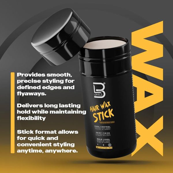 L3vel3 Hair Wax Stick, 2.7 Oz, Pack of 1