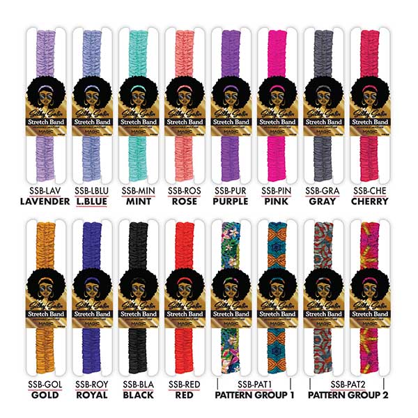 Silky Satin Stretch Band Pattern 1 - MAGIC COLLECTION