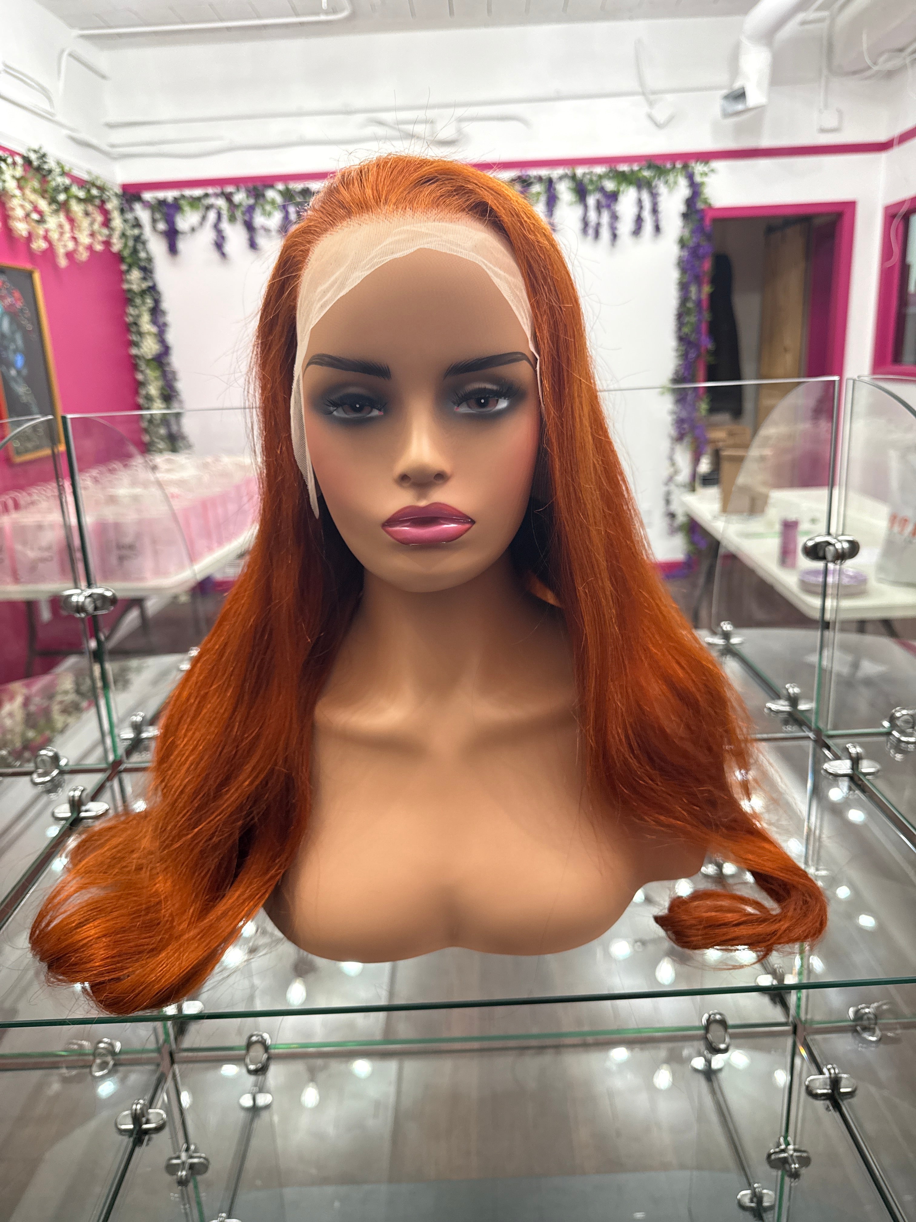 Long Red Lace Front Wig