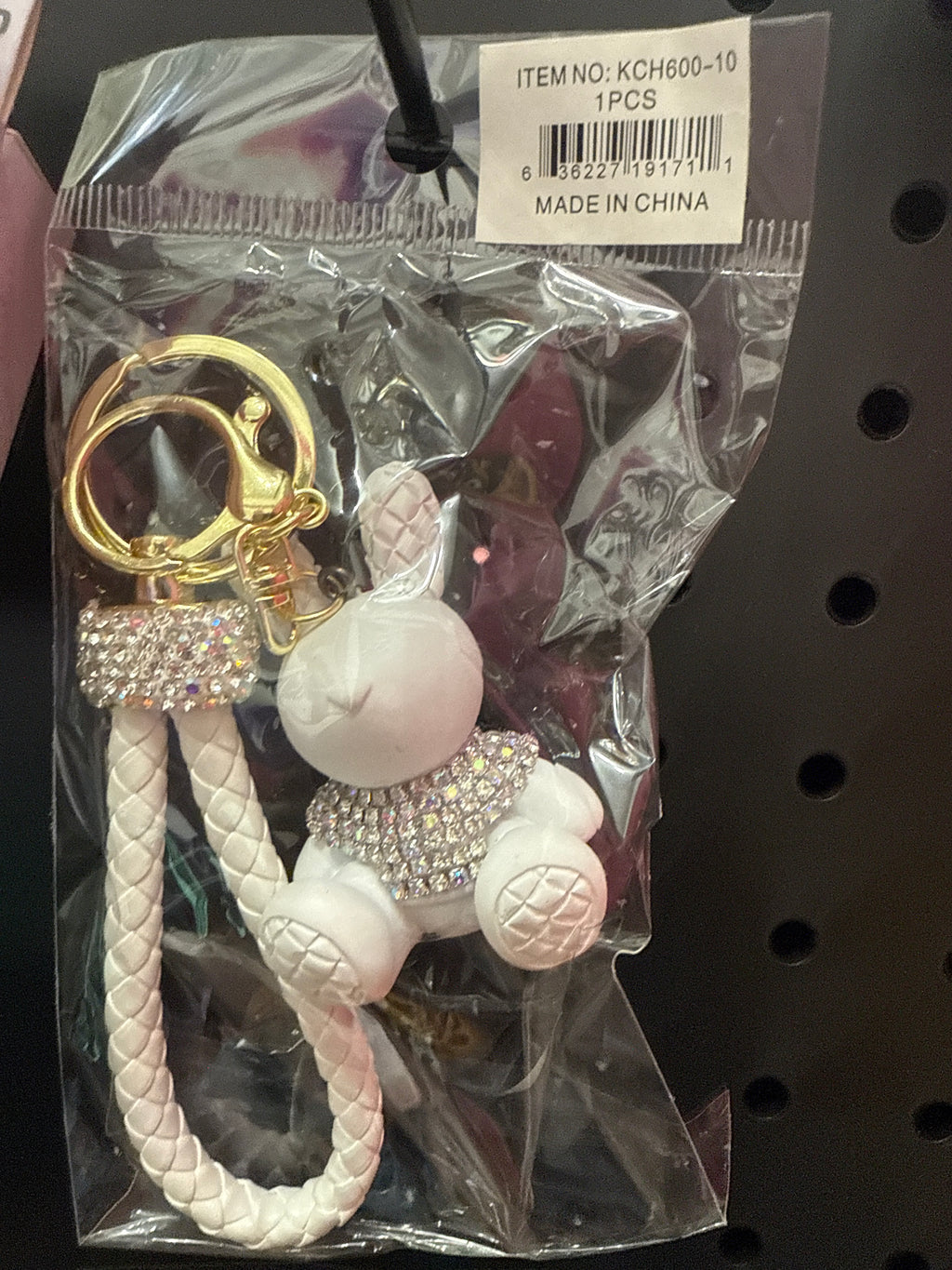 Crystal Bunny Keychain Accessory