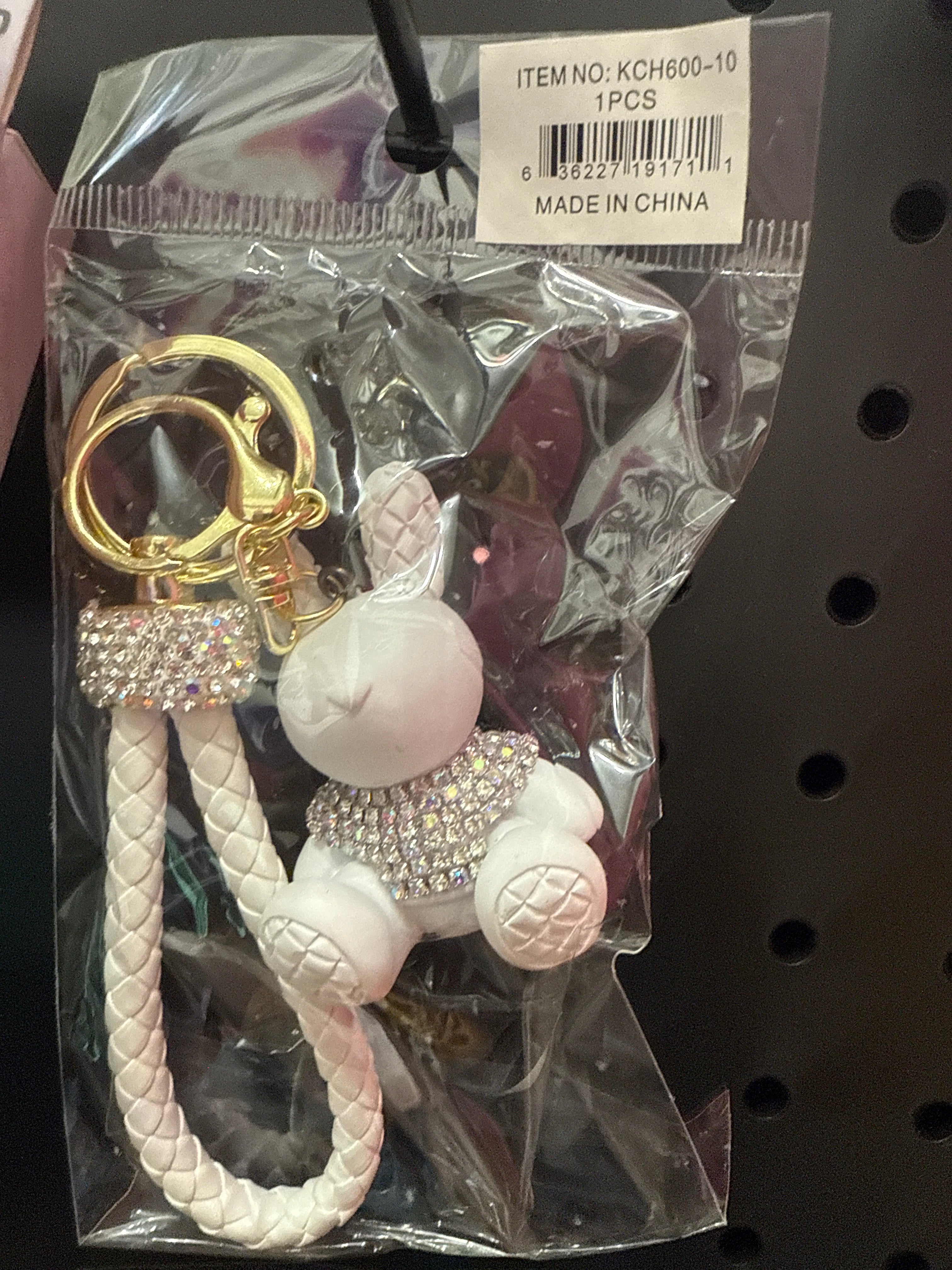 Crystal Bunny Keychain Accessory