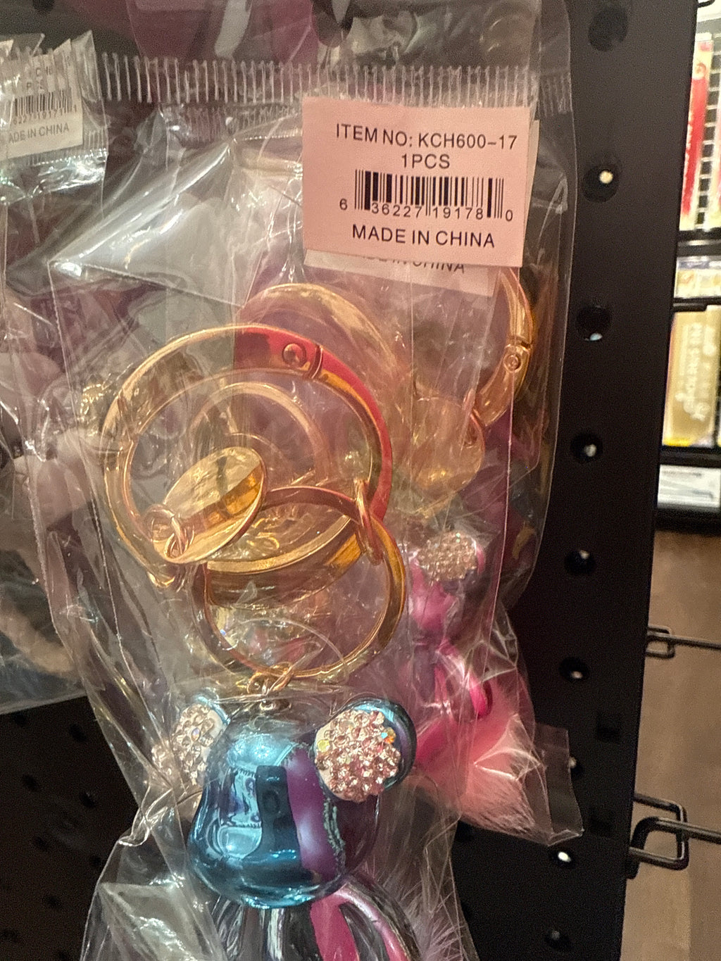 Crystal Bear Keychain Charm