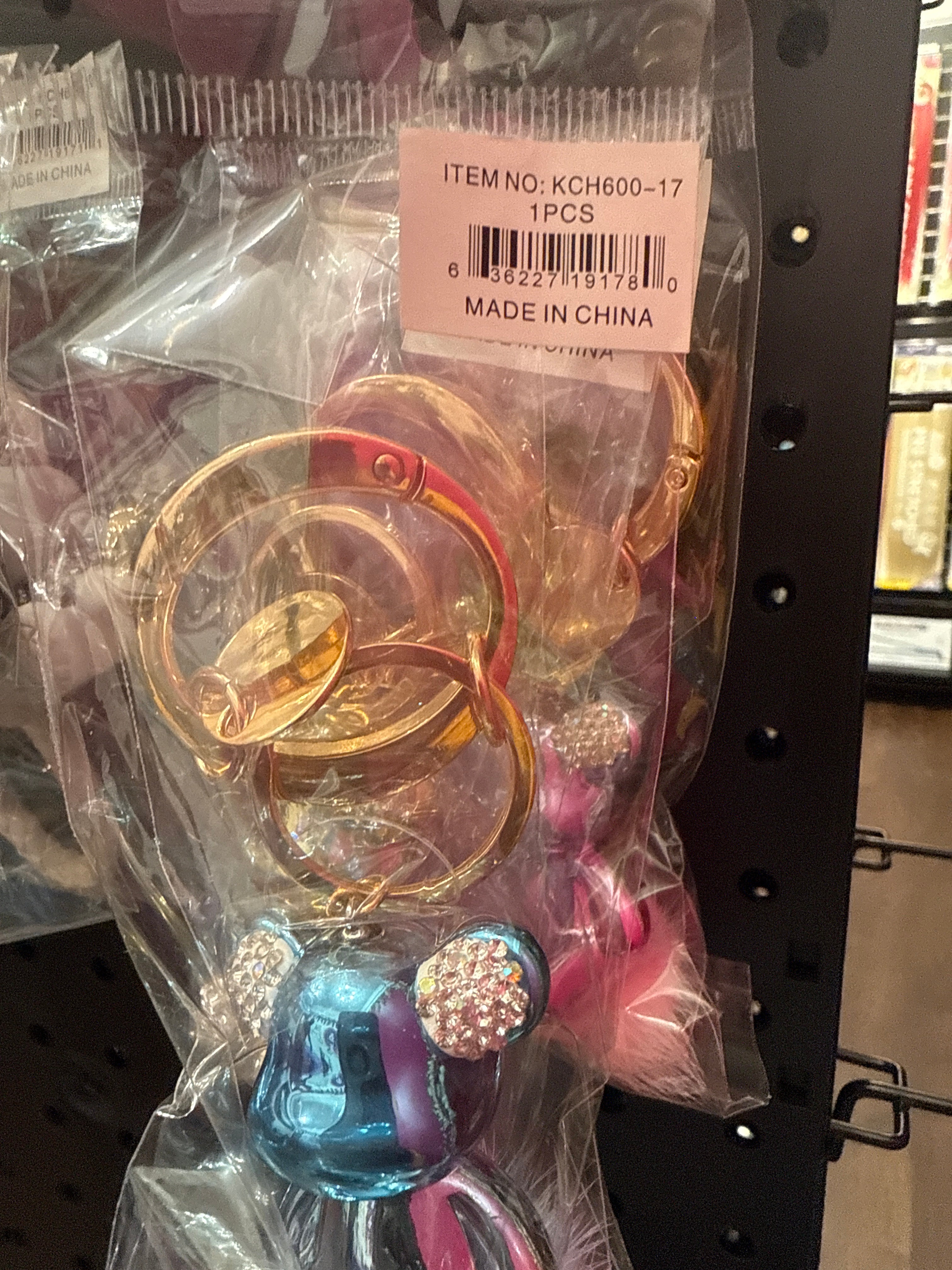 Crystal Bear Keychain Charm