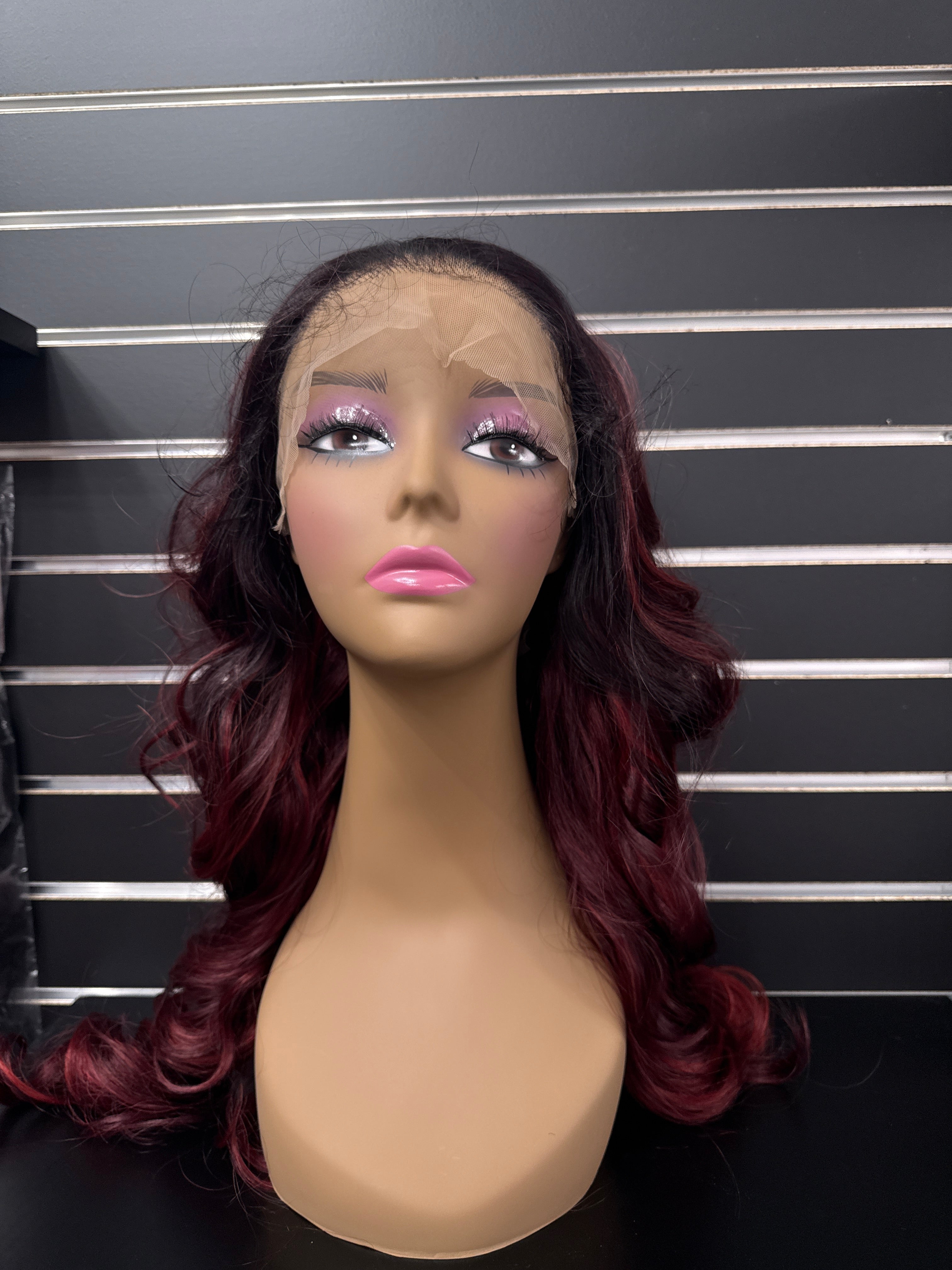 Red Ombre Lace Front Wig