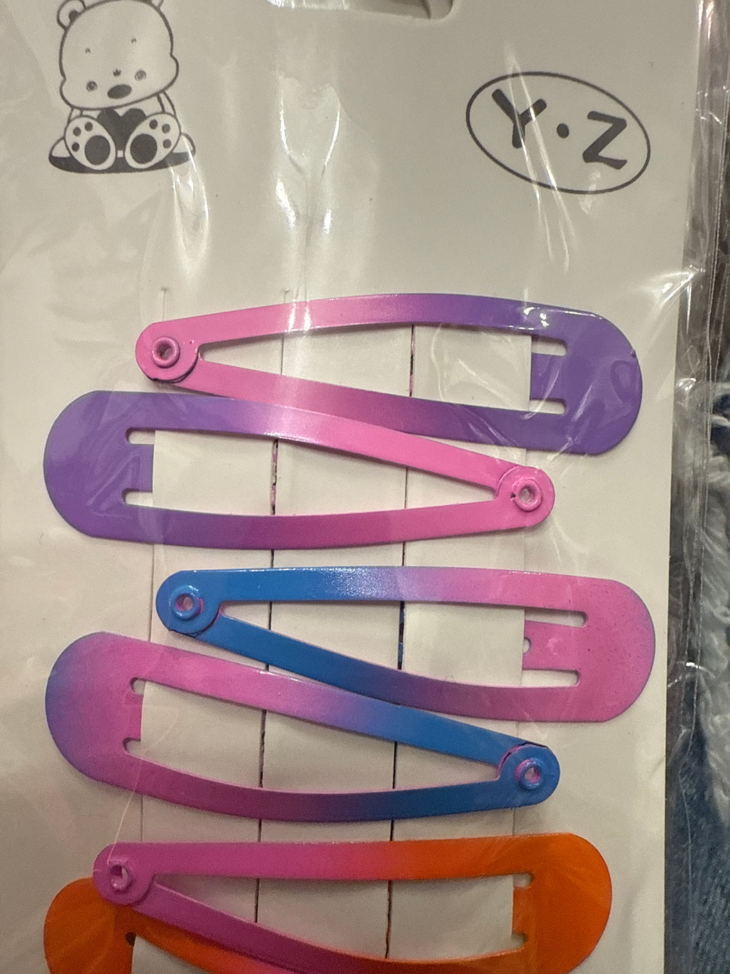 Y.Z Multicolor Hair Clips Set
