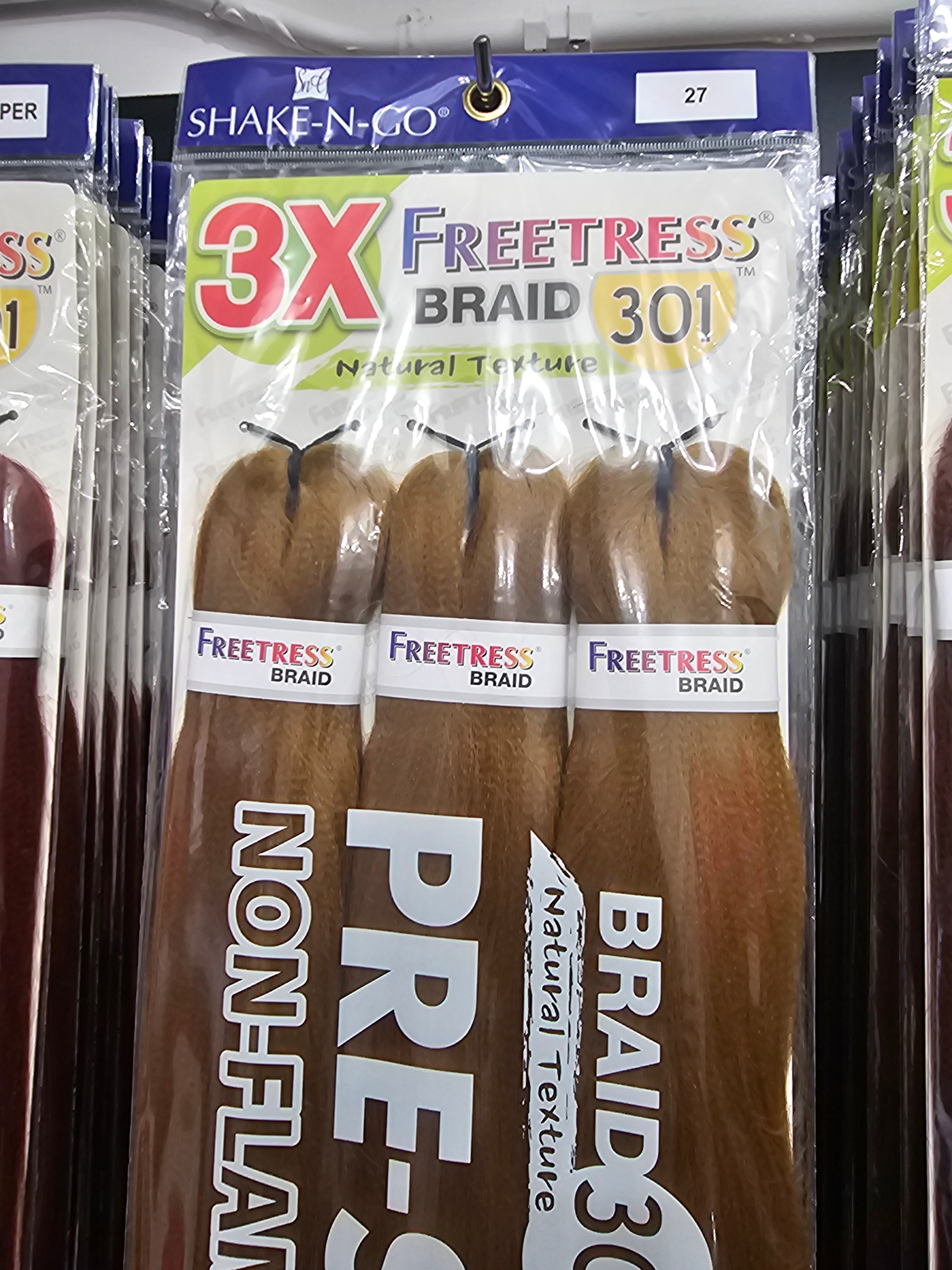 Shake-N-Go Free Tress 3X Pre-Stretched Braid 301 - Color# 27