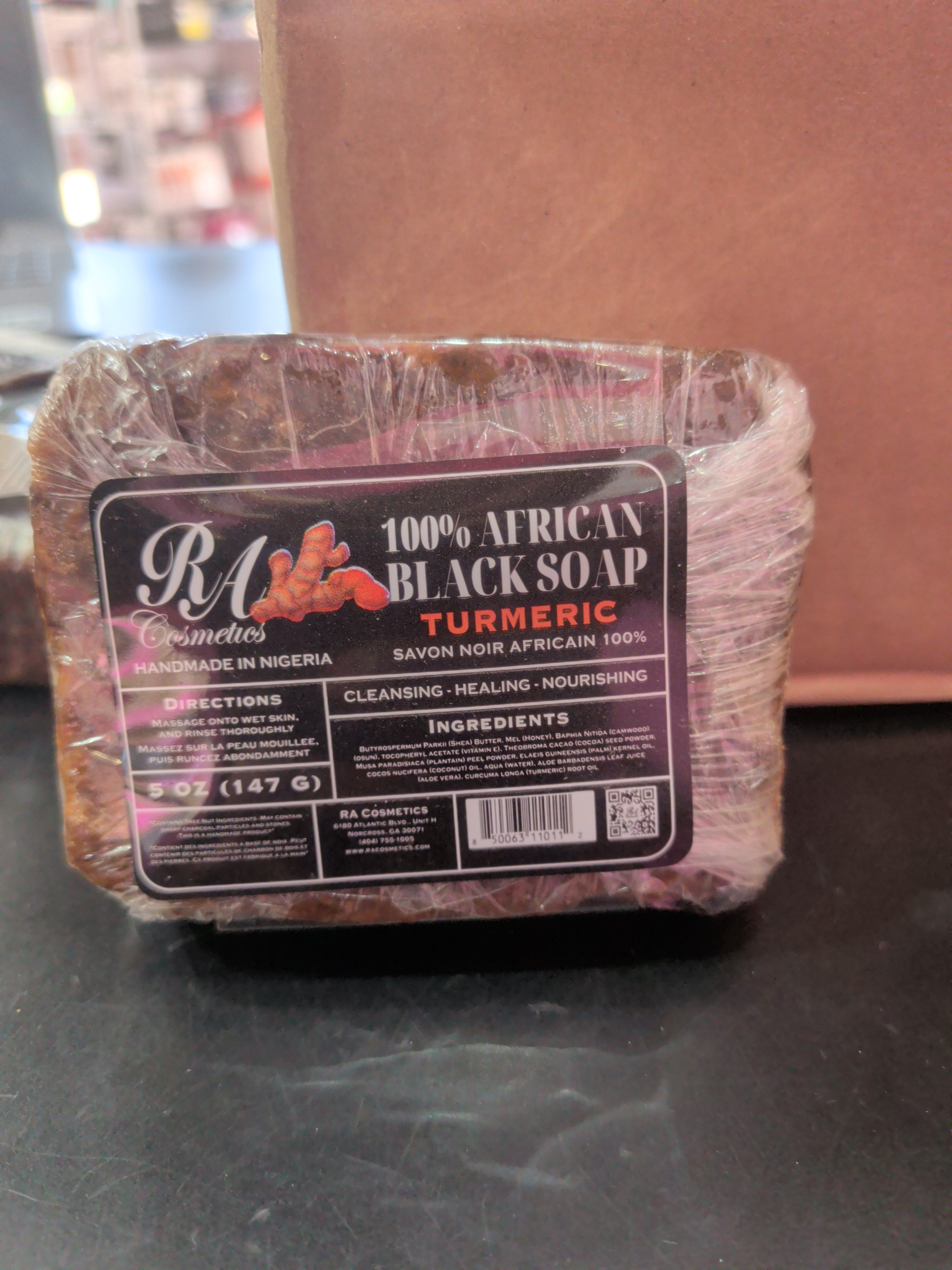 RA cosmetics African Black soap with turmeric