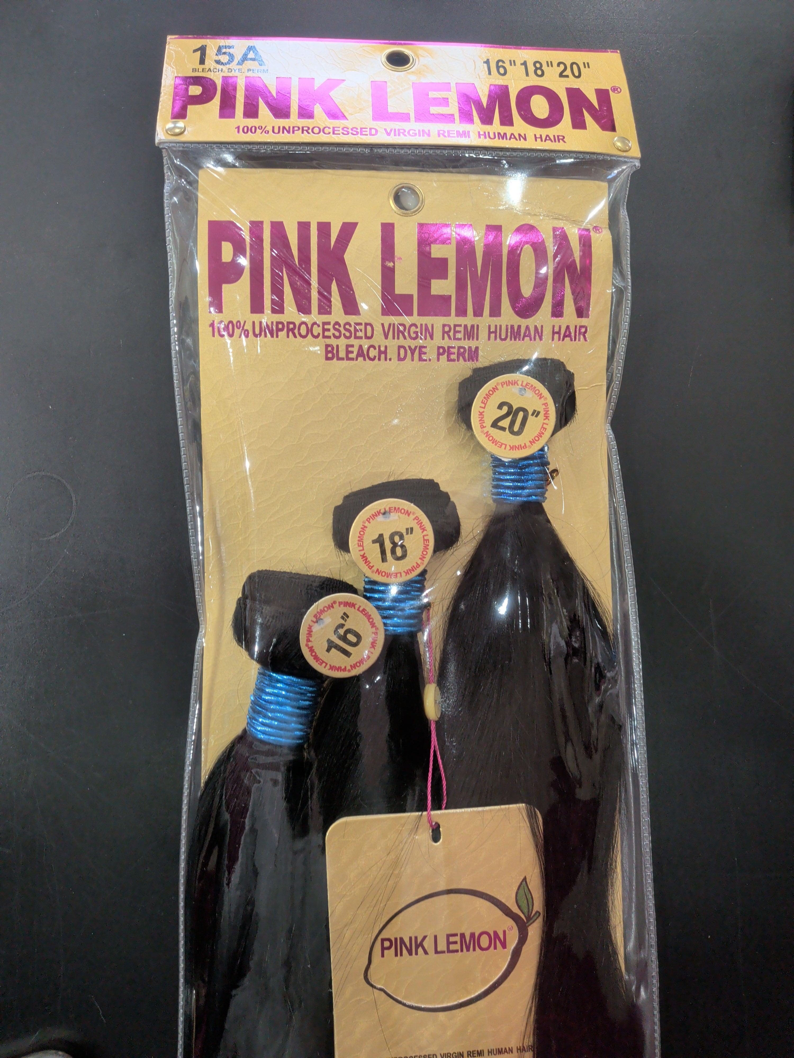 Pink lemon straight 16"18"20"