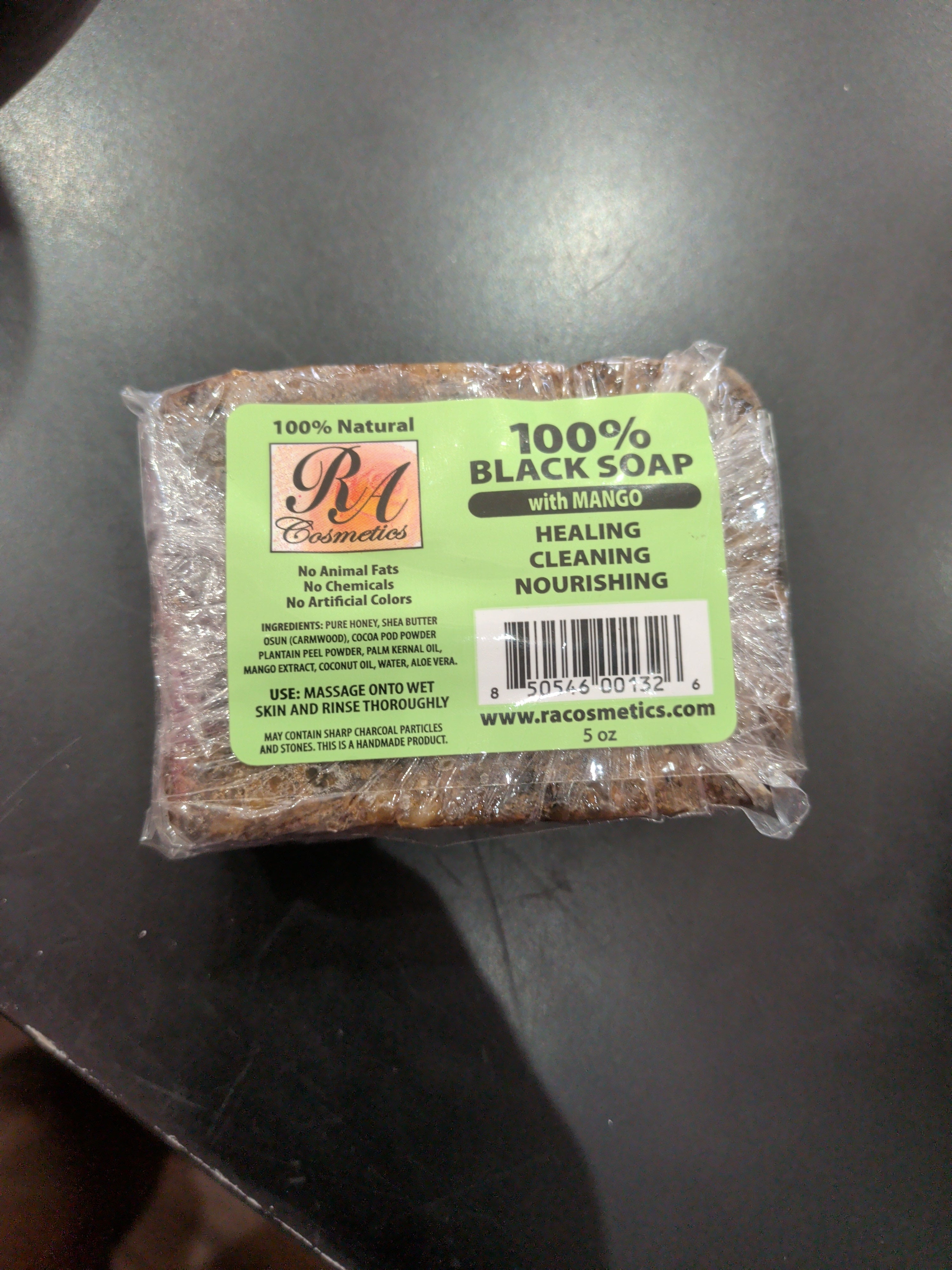 RA cosmetics black soap with mango