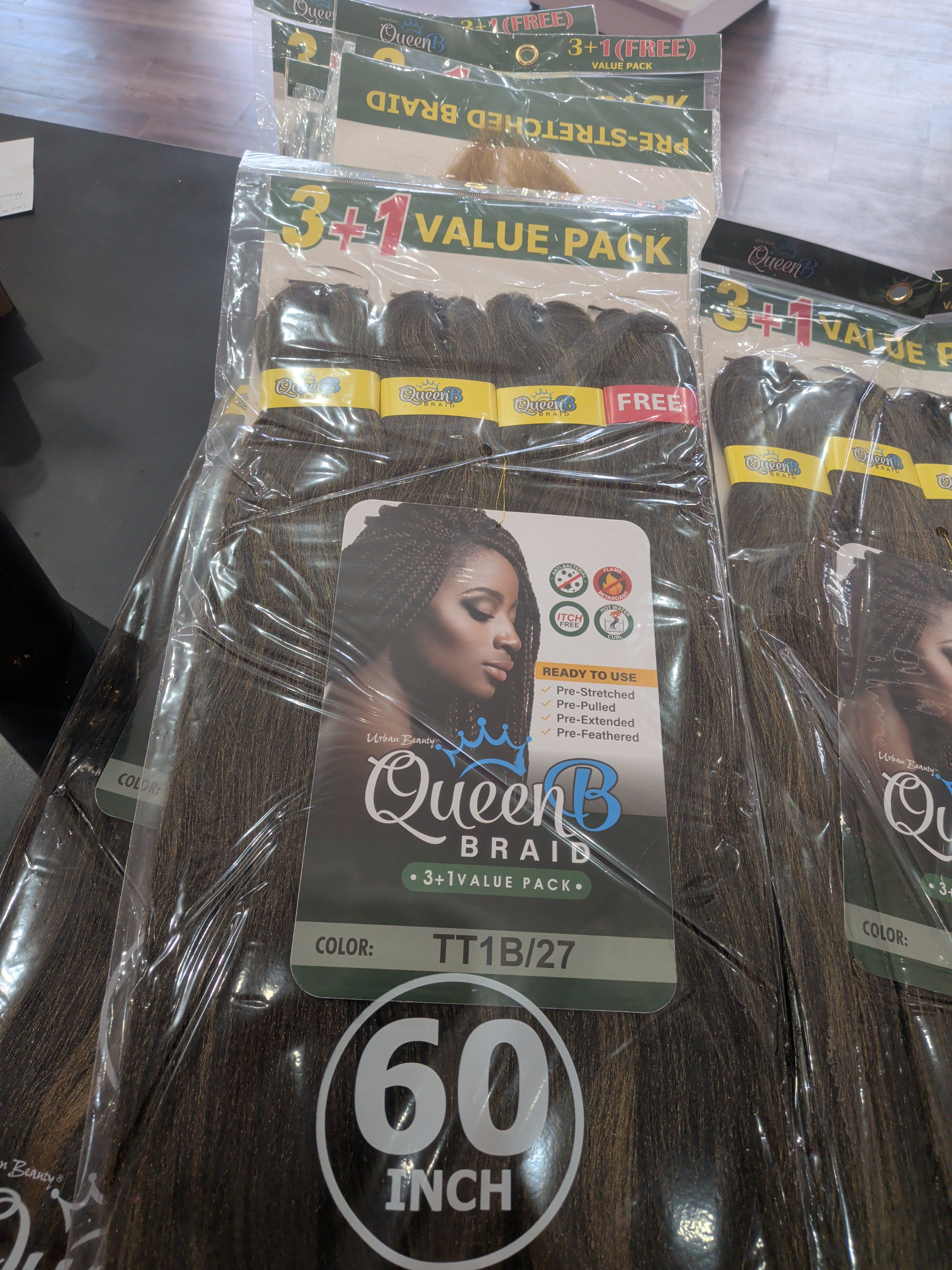 Queen B braid hair 60" TT1b/27