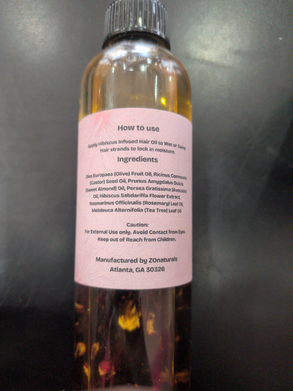 ZOnaturals hibiscus hair oil