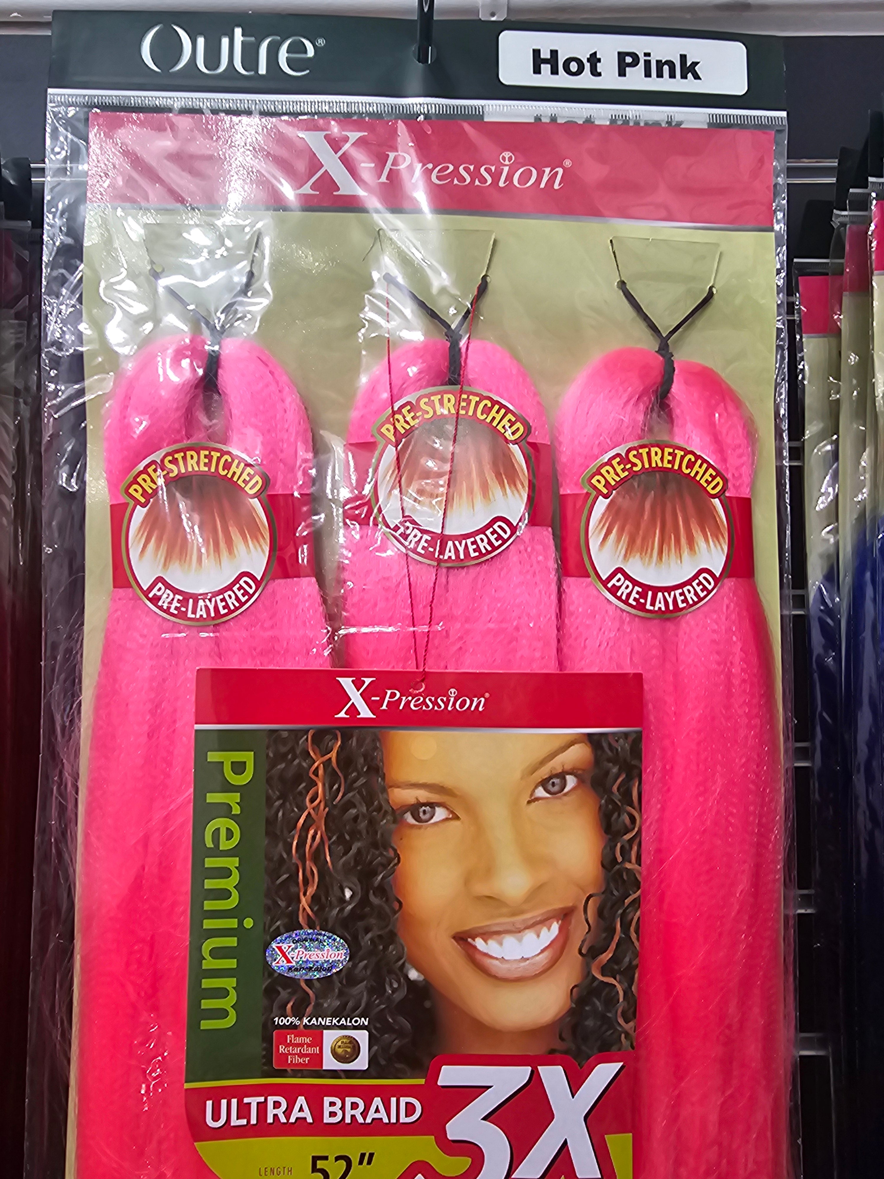 Sun Taiyang Outre X-Pression Kanekalon 3X Pre Stretched Braid 52 pink