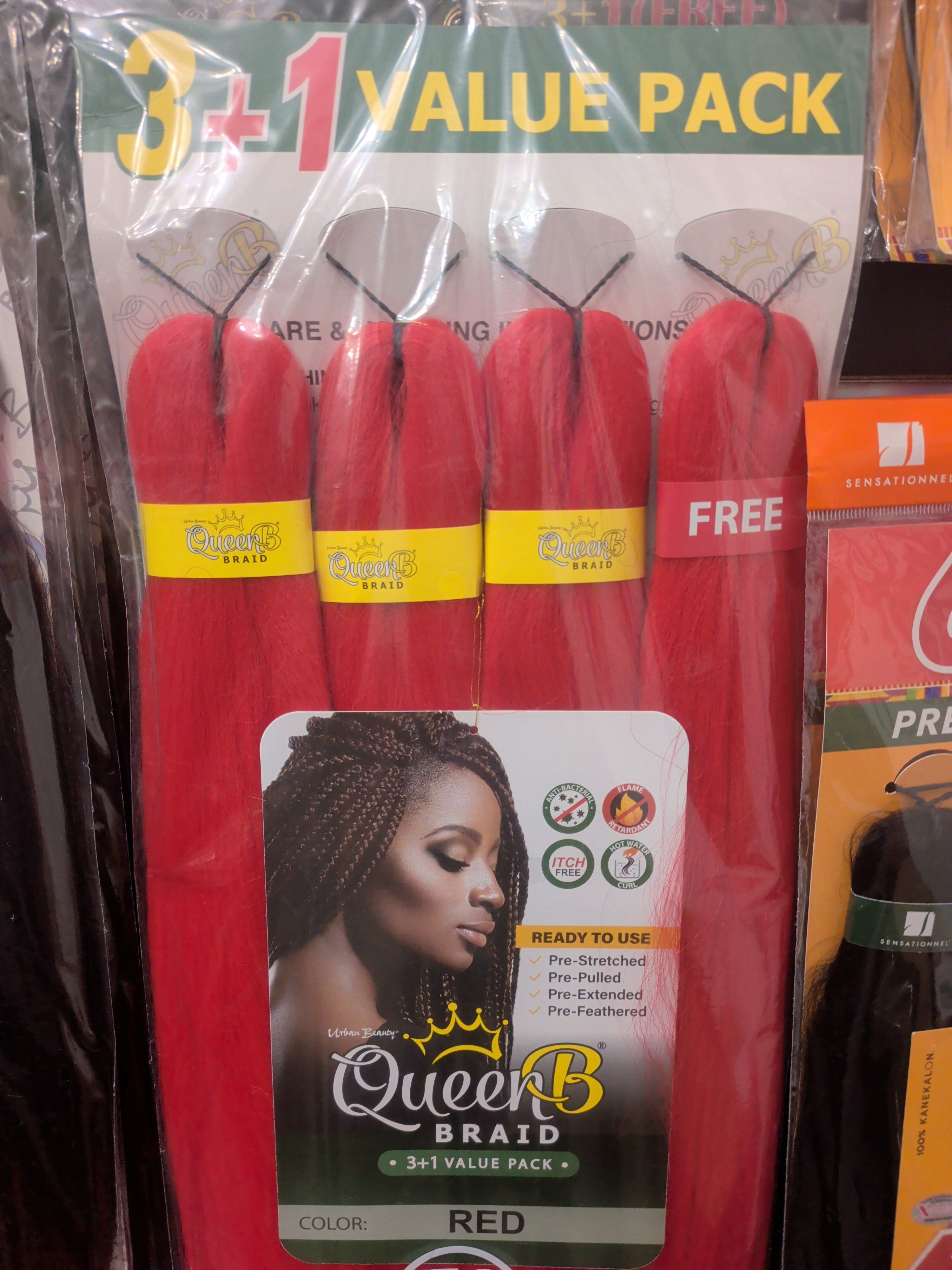 QueenB 3+1 value pack Red