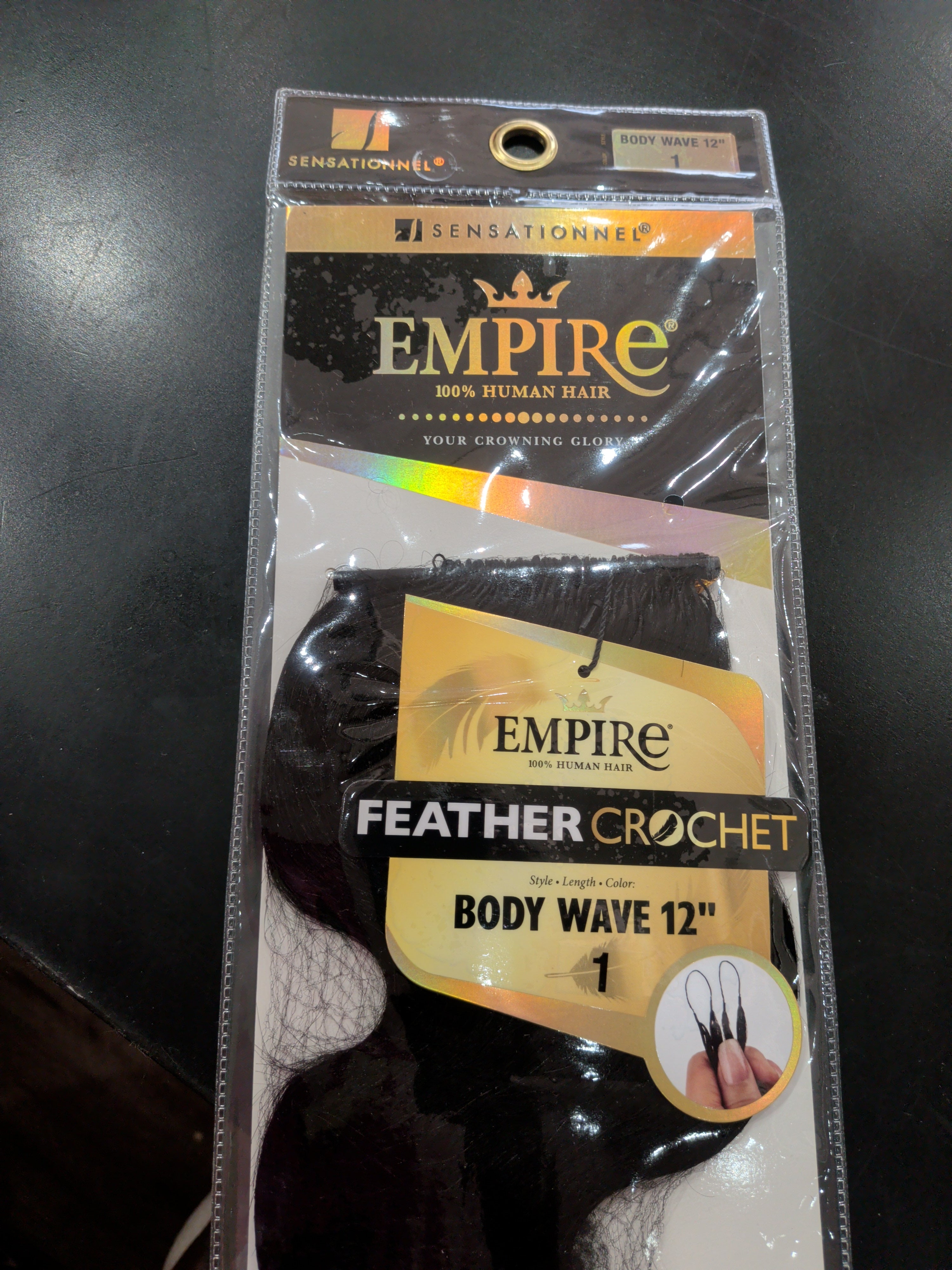 Empire feather crochet body wave 12" #1