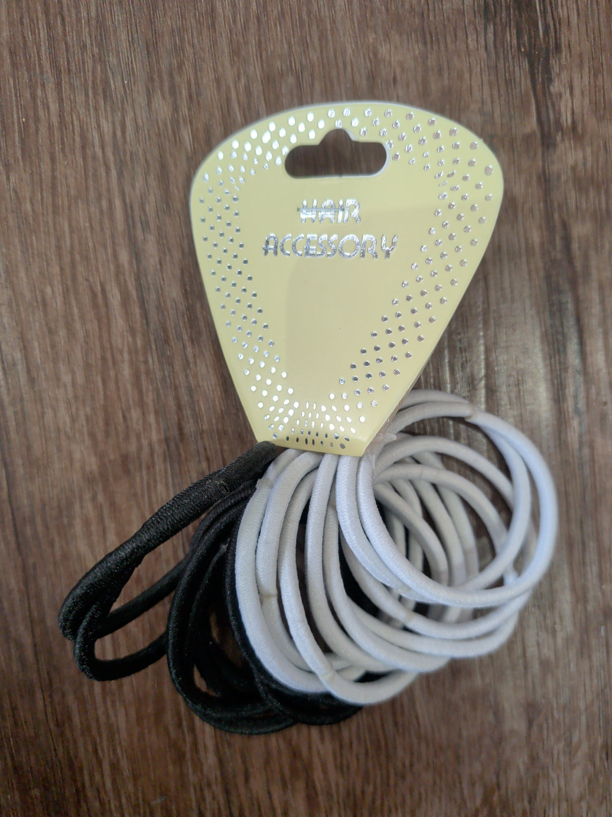 Hair Accessory Ponytail Holders Black and White