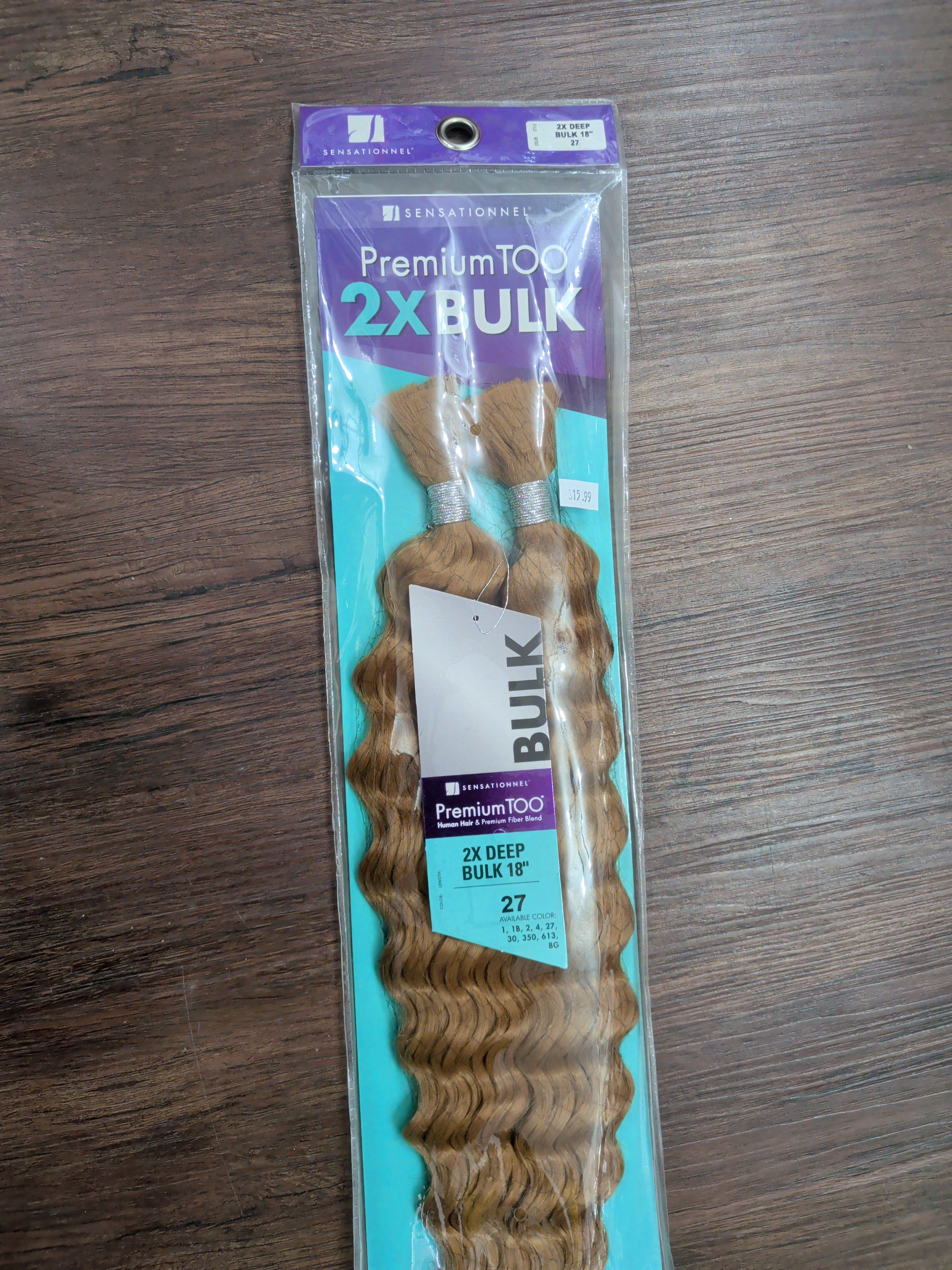 Sensationnel PremToo 2x Deep Bulk 18-Inch Human Hair Blend #27
