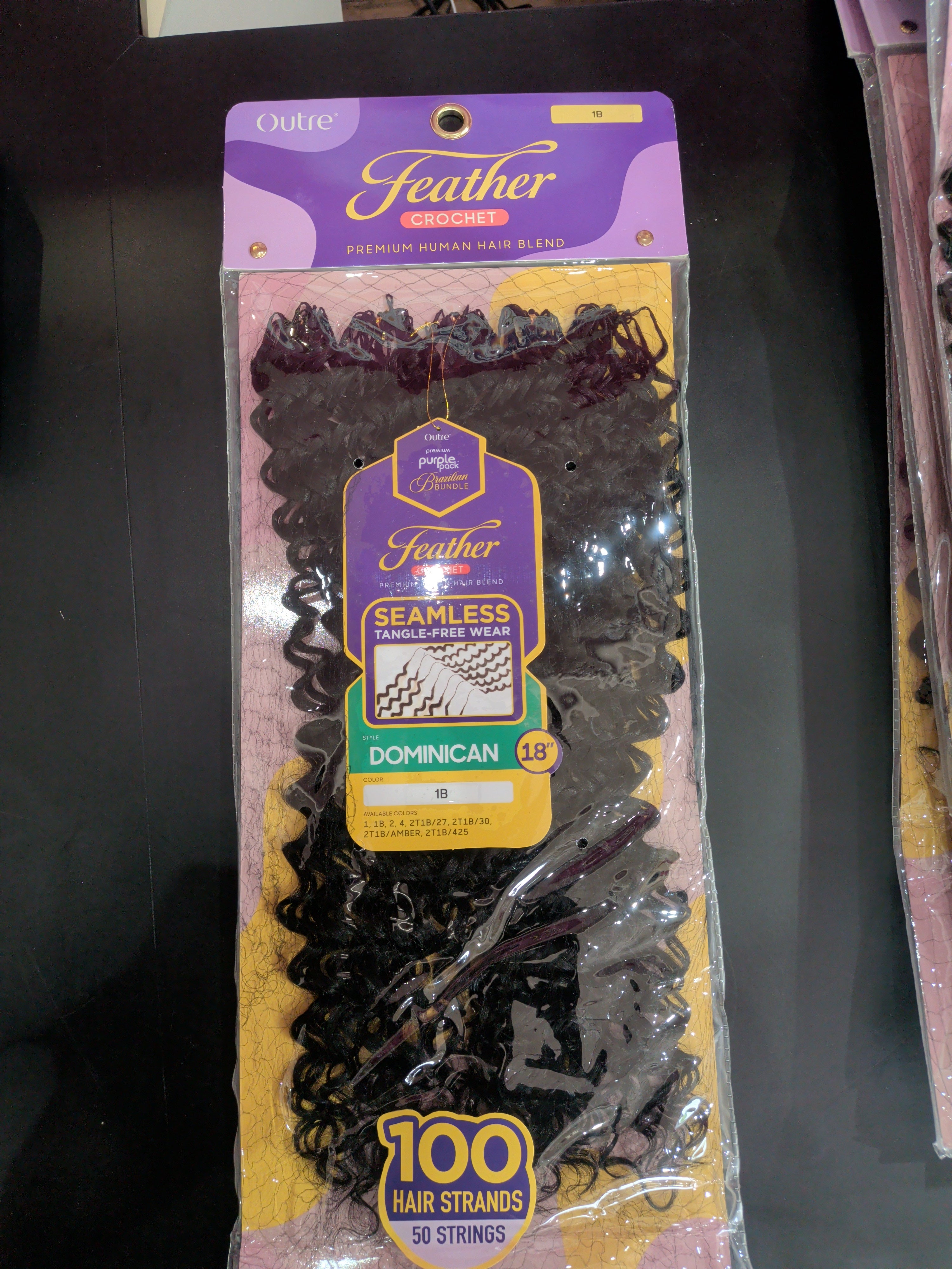 Purple pack feather crochet hair 1B
