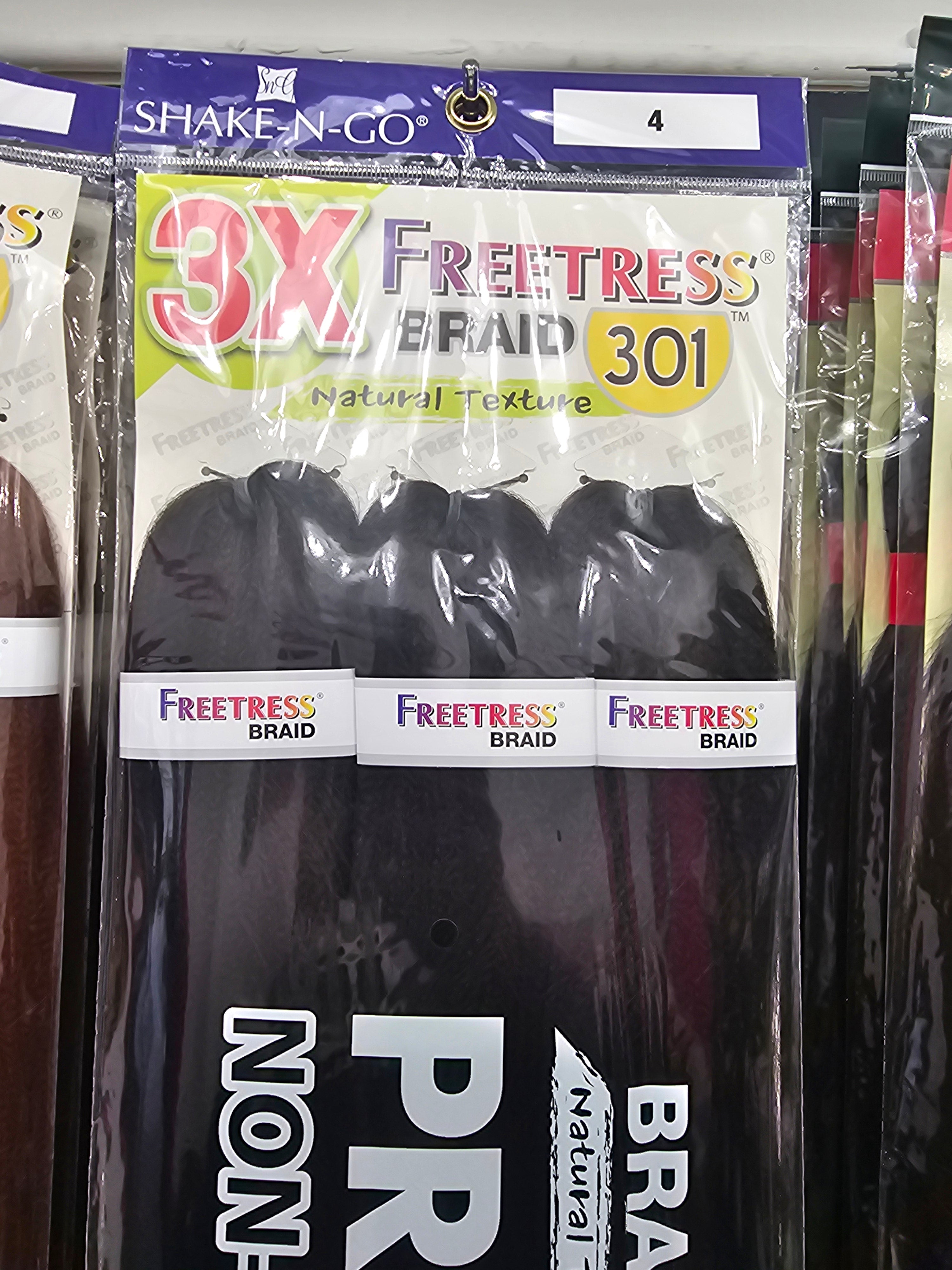 Shake-N-Go Free Tress 3X Pre-Stretched Braid 301 - Color# 4
