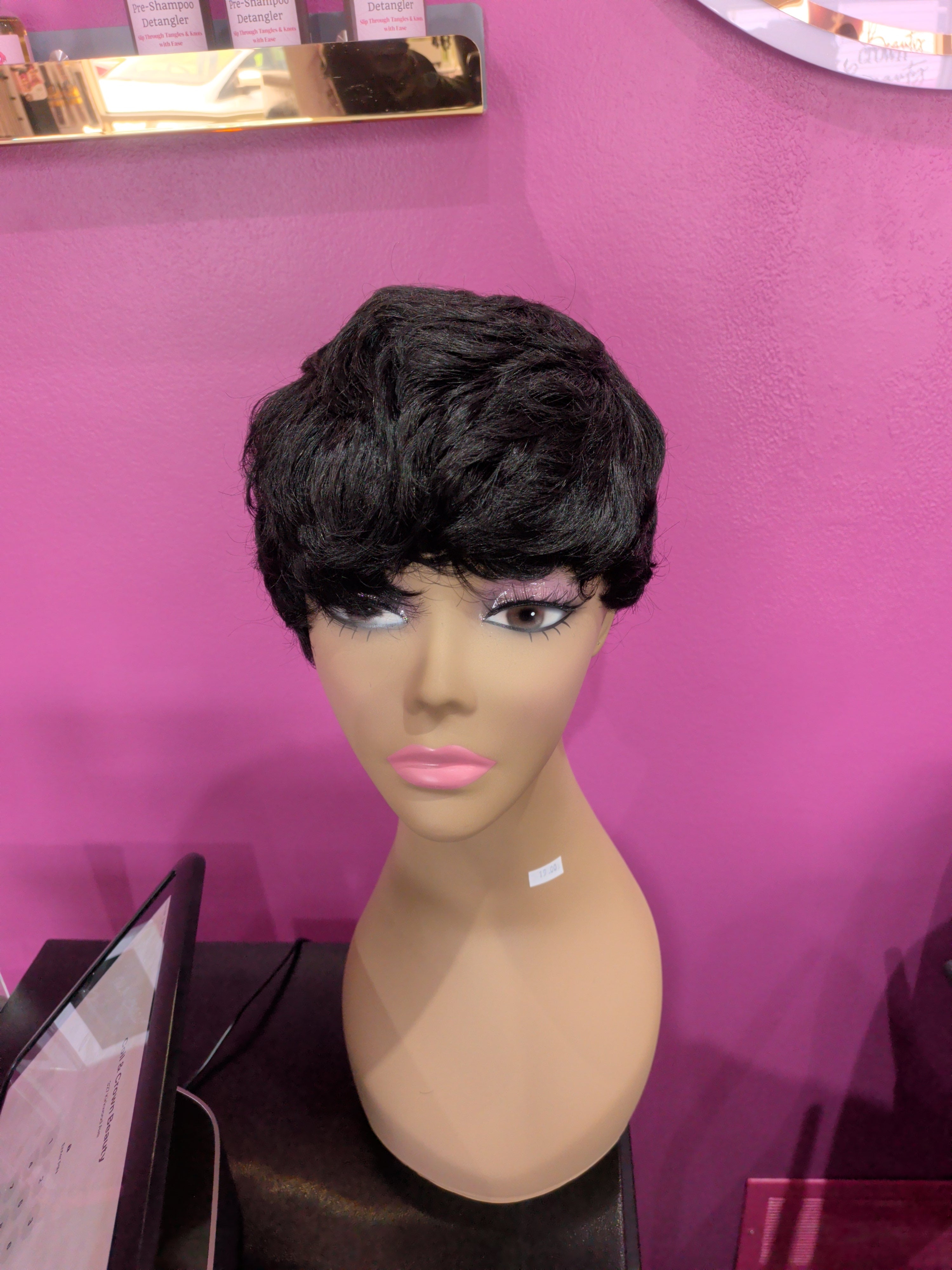 Black pixie cut wig